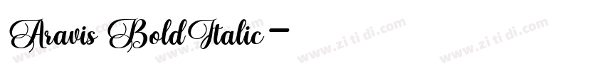 Aravis BoldItalic字体转换